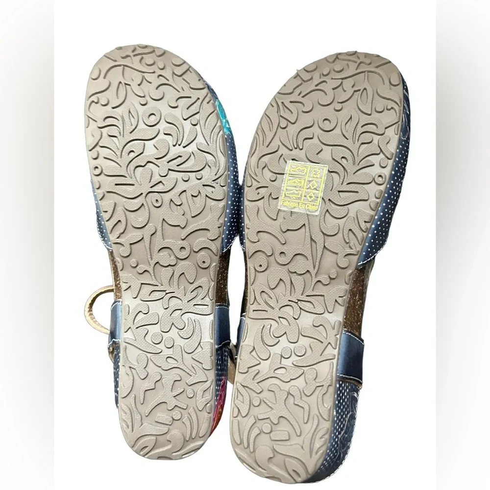 💙 NWOT! L’ARTISTE BY SPRING STEP IN “LIZZIE-ROSE” HAND PAINTED MARY JANE! - Picture 8 of 16